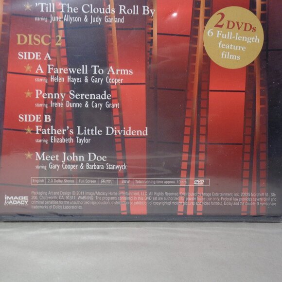 HOLLYWOOD CLASSICS Golden Age of the Silver Screen New DVD 2 Disc Set / 6 Films - Picture 4 of 5